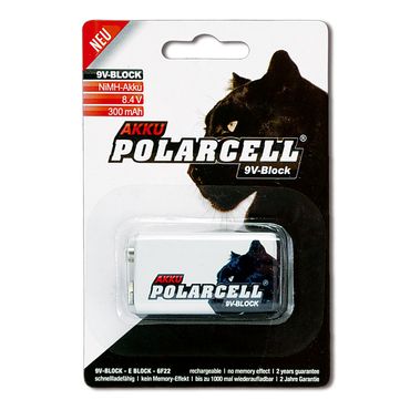 1x PolarCell Ni-MH Akku 9V-Block