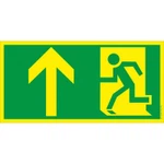 Flucht-Rettungsweg geradeaus, ISO 7010 nachleuchtend