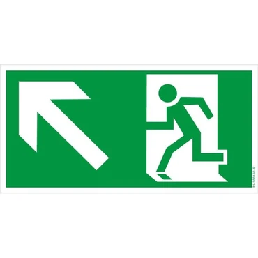 Flucht Rettungsweg Links Aufwaerts ISO 7010 flucht-rettungsweg-links-aufwaerts-iso-7010