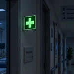 erste hilfe schild ISO 7010 nachleuchtend Nachts Fahnenschild erste hilfe schild nachleuchtend ISO 7010