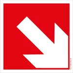 Brandschutzschild Richtungsangabe aufwärts abwärts selbstklebend