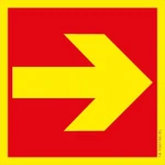 Brandschutzschild Richtungsangabe links rechts nachleuchtend selbstklebend