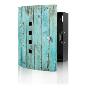 Schlüsselkasten Motiv Blaues Holz