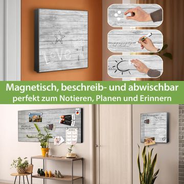 Schlüsselkasten Motiv Weiß Gebeizt