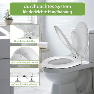 Toilettendeckel weiß mit Absenkautomatik Motiv Beagle