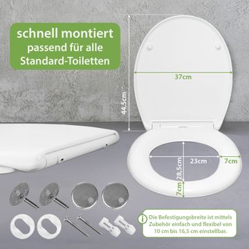 Toilettendeckel weiß mit Absenkautomatik Farbe Rose