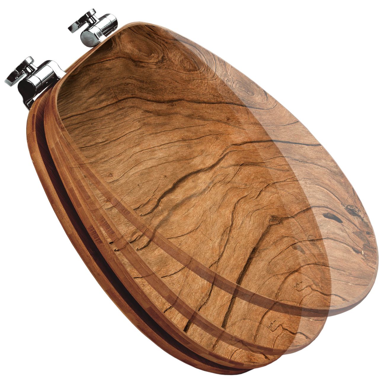 Design WC-Sitz Bambus Absenkautomatik Motiv Trockenes Holz