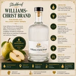 Steckbrief Main-Feines Williams-Christ Brand – klare Birnen-Spirituose mit feiner Fruchtnote Übersicht Main Feines Williams Christ Birnenbrand