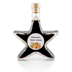 Aceto Miele-Honig Creme in Sternflasche Geschenkflasche 200 ml – Frontansicht Sternflasche Geschenkflasche 200 ml gefüllt mit cremigem Aceto Balsamico IGP mit feinem Bienenhonig (3% Säure), Frontansicht – ideales Weihnachtsgeschenk und Mitbringsel im Advent