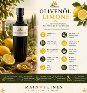 Steckbrief Italienisches Zitronen Olivenöl kaltgepresst Steckbrief Italienisches Zitronen Olivenöl kaltgepresst
