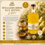 Main-Feines Honig Willi Williams Birne Detailansicht Detailansicht der Flasche Main-Feines Honig Willi Williams Birnen Likör
