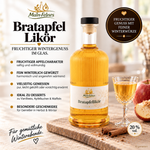 Main-Feines Bratapfel Likör 20 % vol. – winterlicher Likör Steckbrief Steckbrief zum Main-Feines Bratapfel Likör mit 20 % vol., fruchtigem Apfelcharakter und fein abgestimmter Winterwürze.