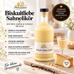 Main-Feines Biskuitliebe Sahnelikör 15 % vol. – cremiger Dessertlikör Steckbrief zum Main-Feines Biskuitliebe Sahnelikör mit 15 % vol., feiner Biskuitnote, Vanille und cremigem Dessertcharakter.