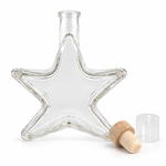 Leere Sternflasche mit Korken & Kapsel als DIY-Geschenkset 1 leere Sternflasche (200 ml) mit Korken und Kapselverschluss als DIY-Geschenkset zum individuellen Befüllen – ideal für selbstgemachten Likör als Weihnachtsgeschenk
