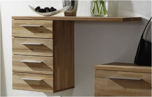Hängekommode Garderobe Garderobenmöbel Kernbuche massiv gewachst