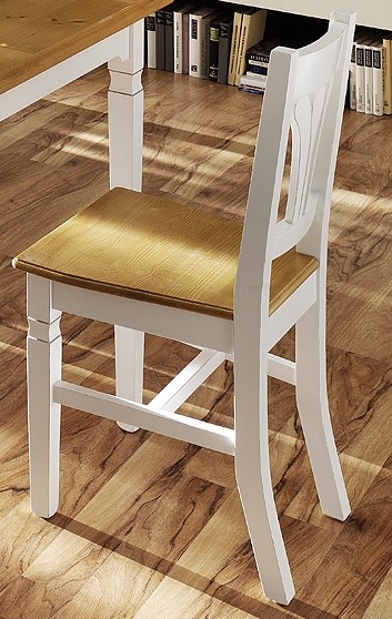 2er Set Stühle 44 x 91 x 49 cm Fichte Weiß