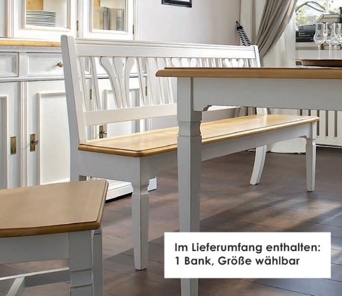 Bank 160 x 91 x 50 cm Fichte Weiß