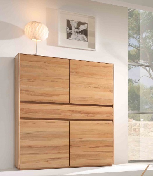 Highboard 120 x 151,2 x 42 cm Kernbuche Natur
