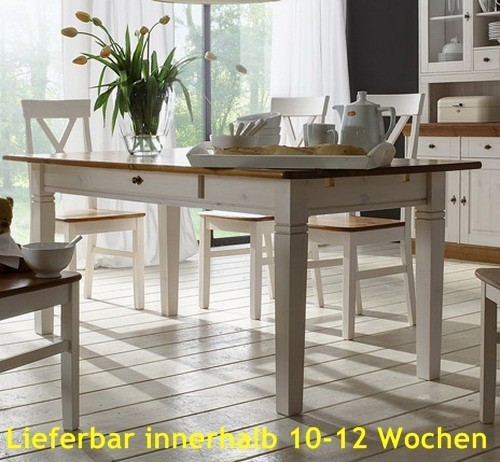 Esstisch Esszimmertisch Tisch 180x90 cm Landhausstil Kiefer massiv