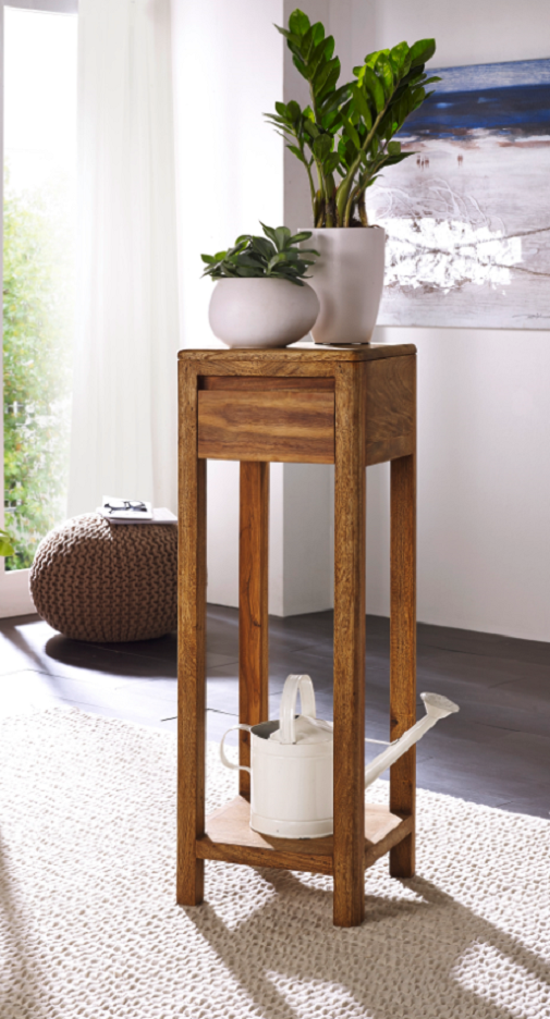 Holz Blumenständer BEDFORD - Mahagoni Kolonialstil, 75 cm