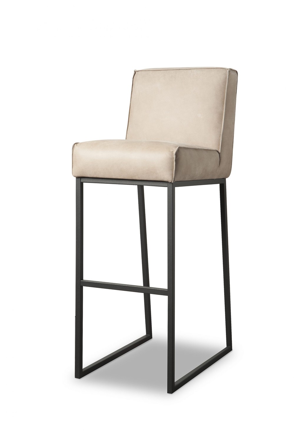 Barhocker High Lara Barsessel Barstuhl Leder Beige
