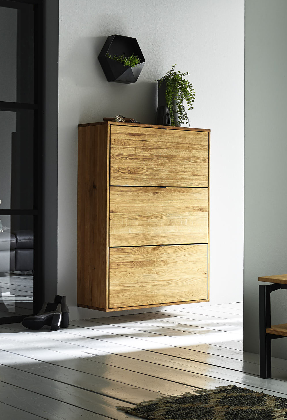 Schuhschrank Come In 90x120 Hängeschrank Garderobe Eiche Geölt