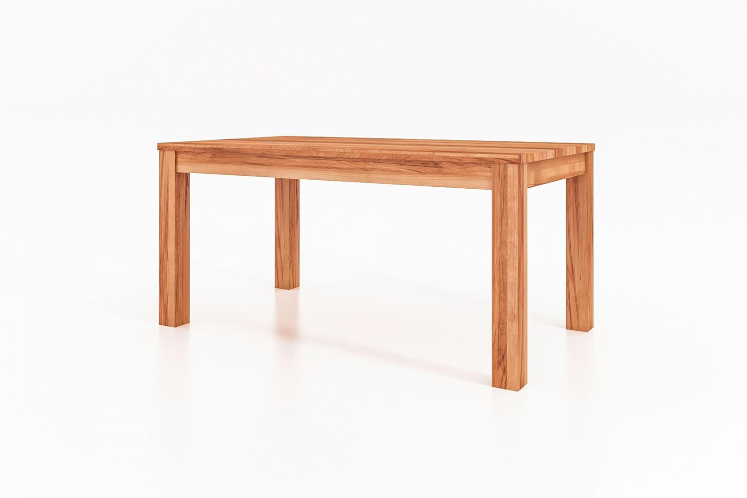 Esstisch Bento aus Kernbuche massiv 90x120x77 cm mit Holzbeinen