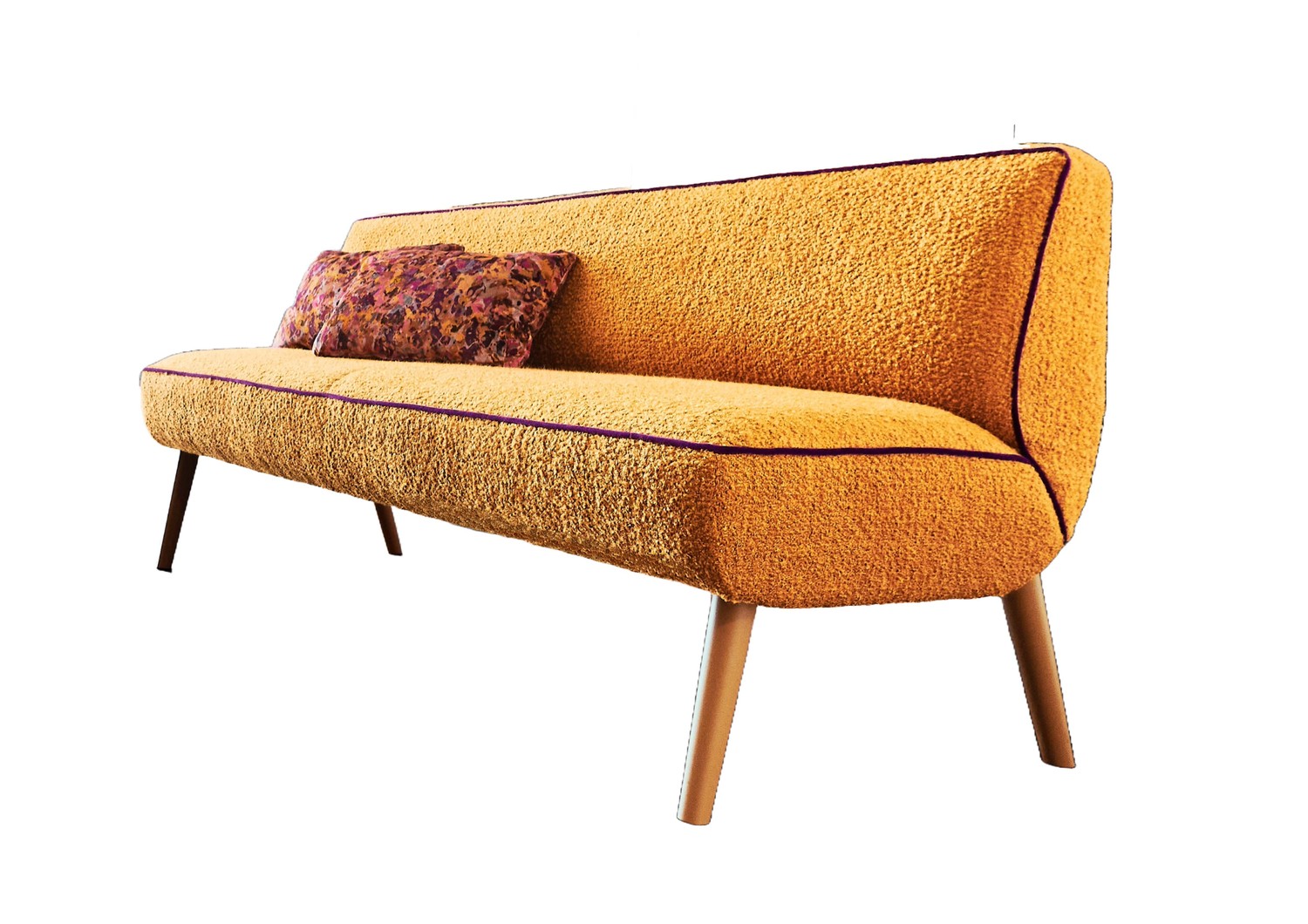 Tischsofa Küchensofa Kanda 106x73 Gelb Violett