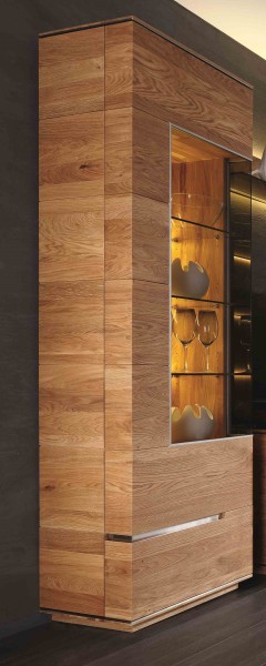 Vitrine 60 x 205,8 x 42 cm Asteiche Natur