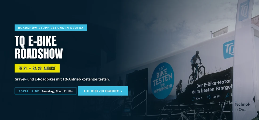 TQ E-Bike Roadshow bei BIKEBOX in Neufra am 21. und 22. August – Gravel- und E-Roadbikes kostenlos testen