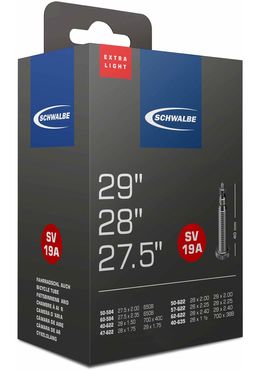 Schwalbe Fahrradschlauch Nr. 19A Extralight, 27,5 Zoll / 28 Zoll / 29 Zoll Schwalbe Fahrradschlauch Nr. 19A Extralight, 27,5 Zoll / 28 Zoll / 29 Zoll