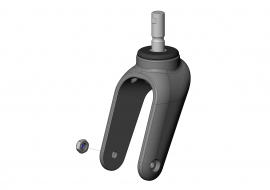 Buggyradgabel Kid/Kid Plus/Dog 6" ab 2015, mit Gleitlagerbuchse Buggyradgabel Kid/Kid Plus/Dog 6" ab 2015, mit Gleitlagerbuchse
