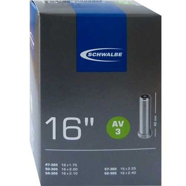 SCHWALBE Schlauch 16 Zoll 47-62/305 SCHWALBE Schlauch 16 Zoll 47-62/305