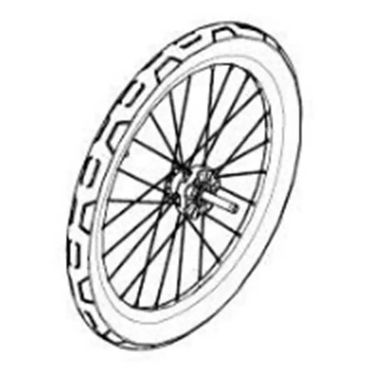 Thule Laufrad - 20 Zoll - für Thule Chariot Sport 2