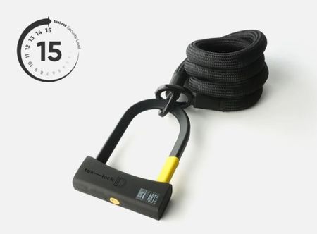 tex-lock Eyelet D-Lock 120 Bügelschloss mit Textilseil