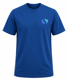 Herre-T-Shirt-blaue-flache-Brezel.png Die blaue flache Brezel