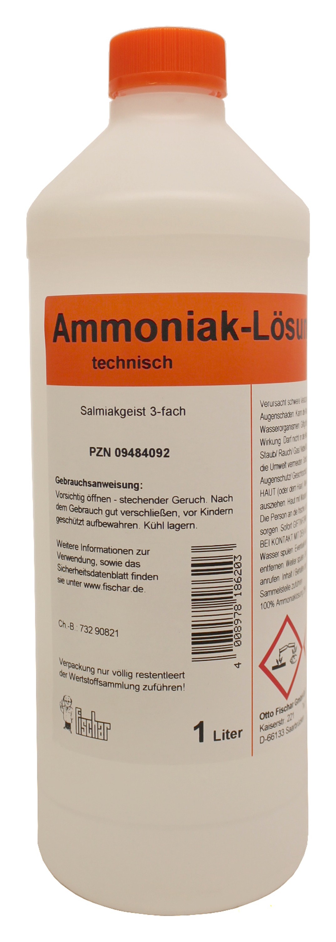 Ammoniaklösung 25 % techn. 1 L