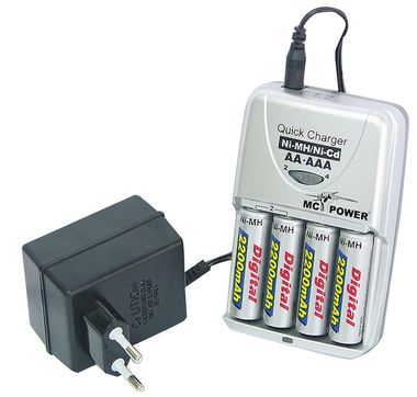 Chargeur de batterie V-2200 turbo avec 4 batteries 2200 mAh