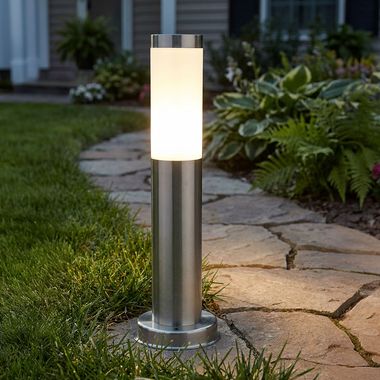Stehlampe, Edelstahl, H 45 cm, BOSTON