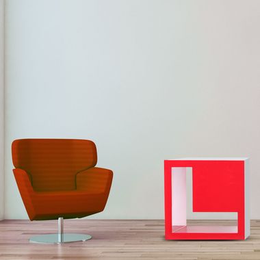 Etagère bois design amour régale mur MDF rouge BHP Love B421014-5