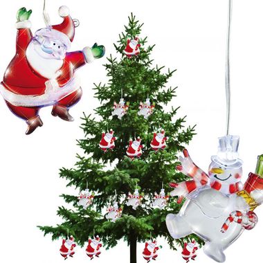 Guirlande lumineuse DEL hiver Noël bonhomme de neige père papa éclairage décoration