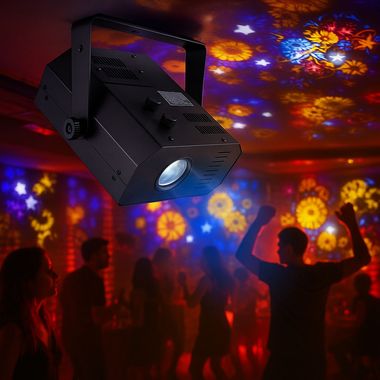 LED, Effektbeleuchtung Flower Effekt Schwarz, Musiksteuerung