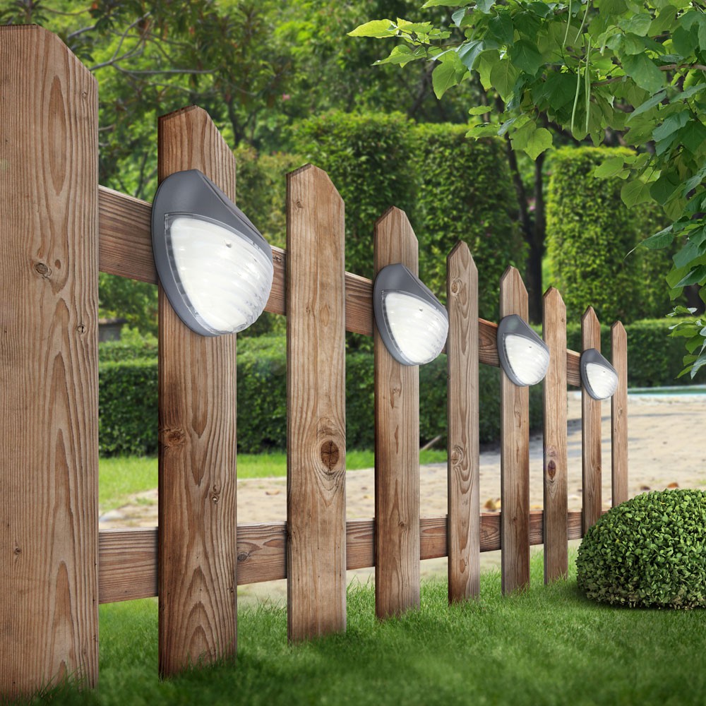 Gatuida Solar Zaunpfosten Leuchte – Kunststoff, Solarbetrieben, Wasserdicht – Für Garten, Terrasse & Balkon