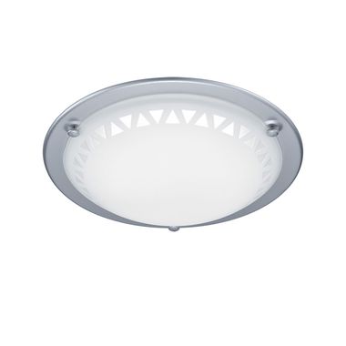 Lampa sufitowa LED, metal, szkło, satynowany, D 30cm