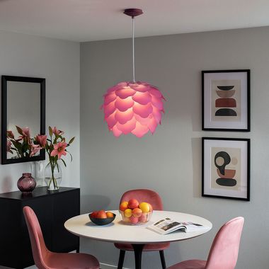 Lampada a sospensione, viola, altezza 110 cm