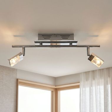 Lampa sufitowa LED, chrom, ruchome punkty, L 44,5 cm