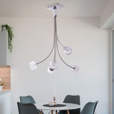 Plafondlamp, glazen bol spot H 66 cm, GIULIETTA