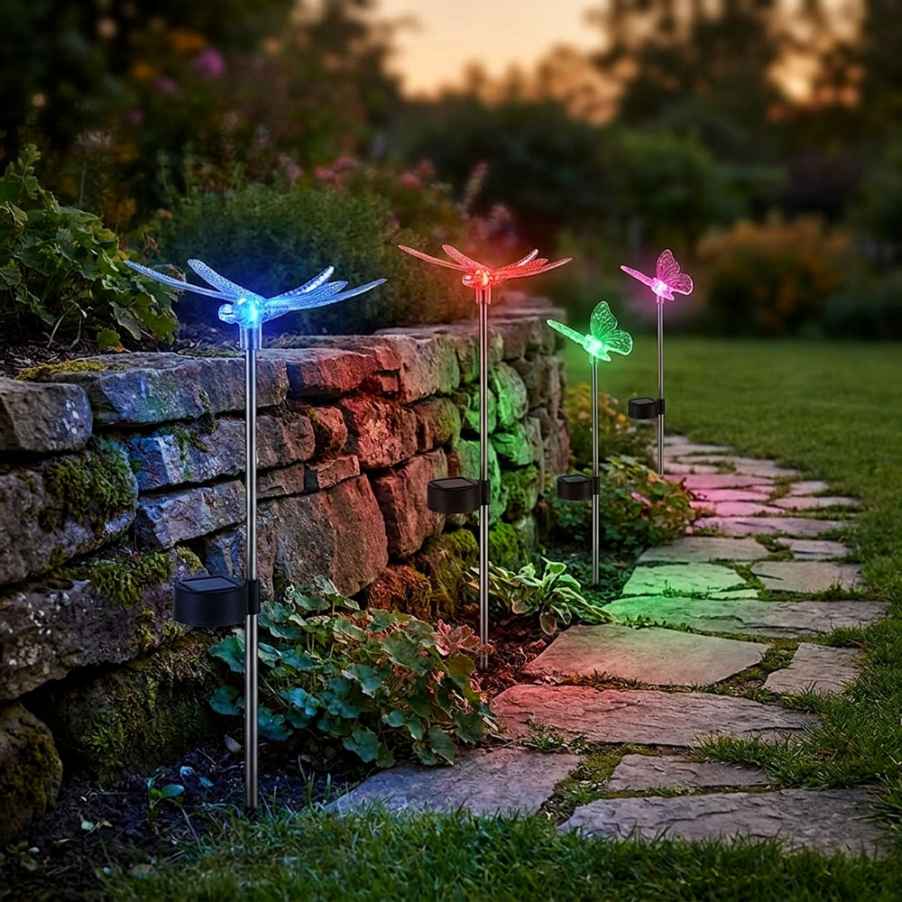 8x Solarlampen mit LED und Farbwechsler