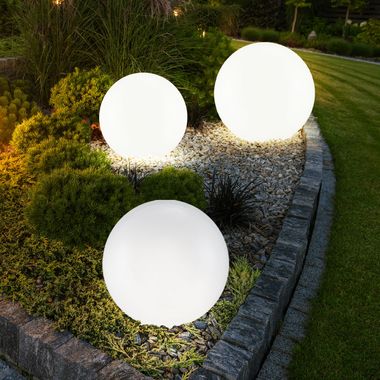 Set van 3 LED solar globes in verschillende maten