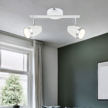 Elegante plafoniera a LED con faretti mobili